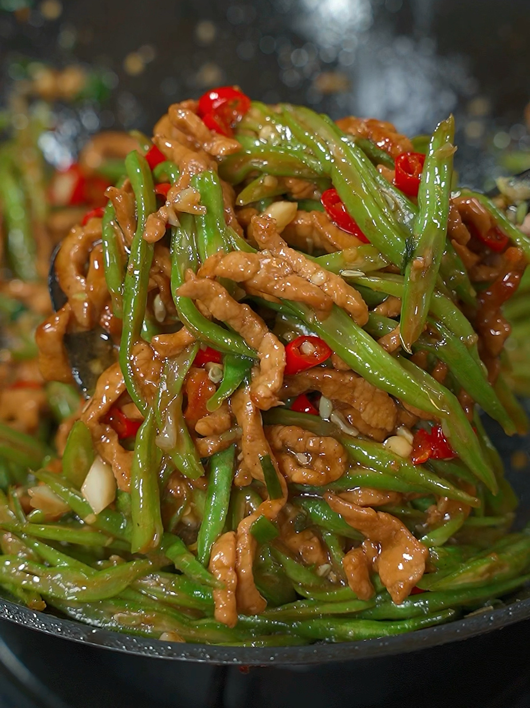 四季豆炒肉的做法