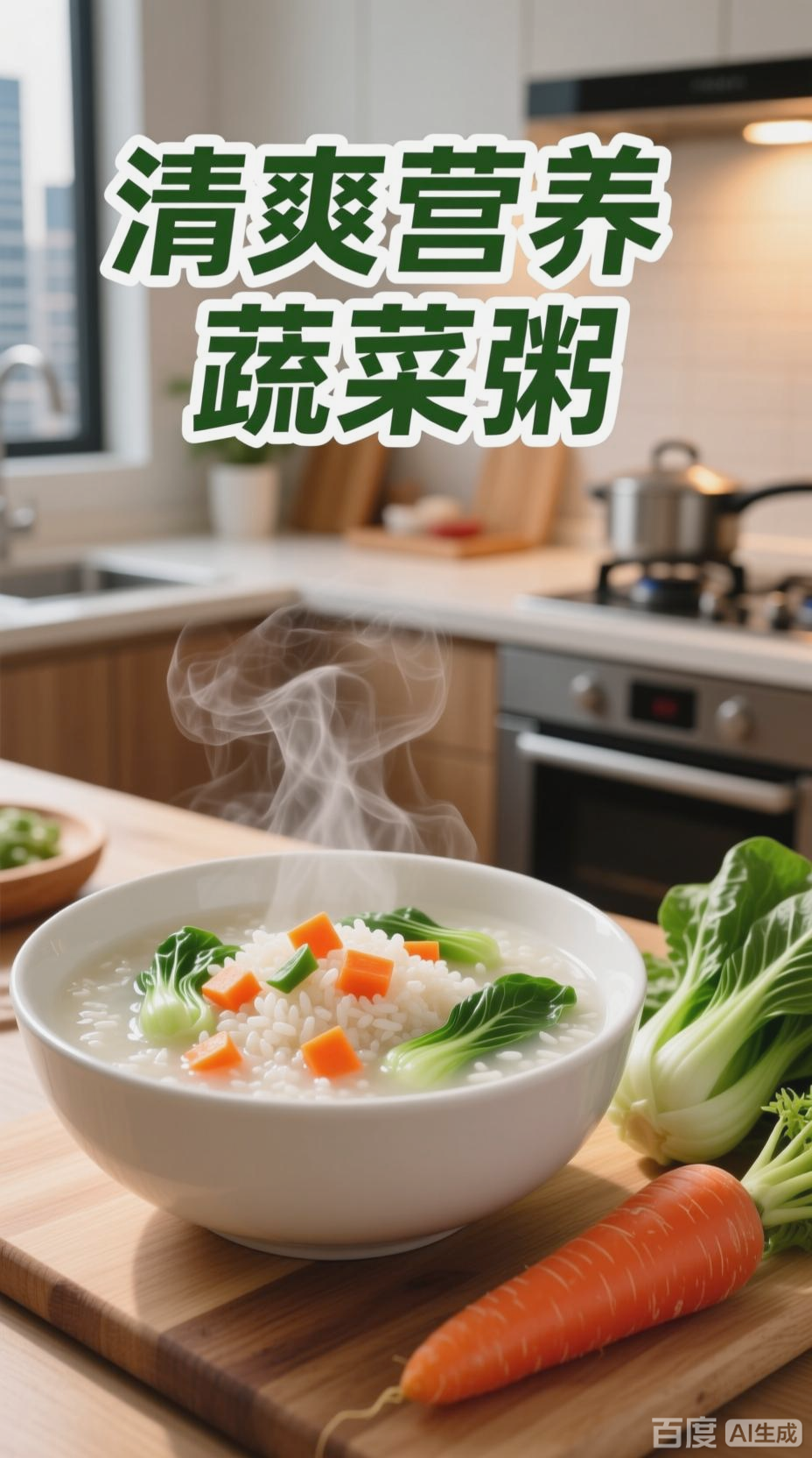 清爽营养蔬菜粥，一锅煮出便捷