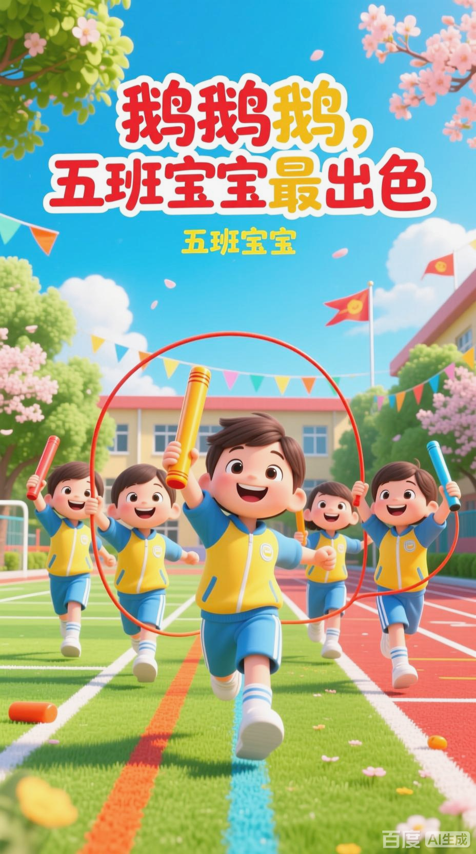 鹅鹅鹅,五班宝宝最出色