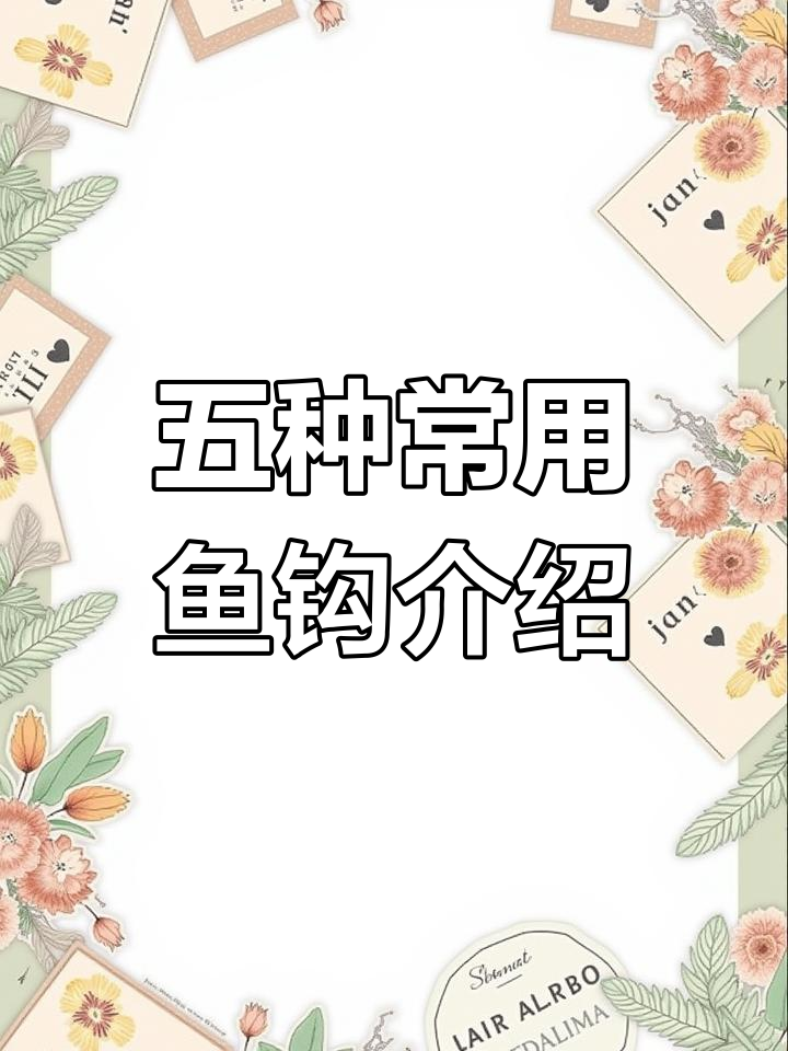 常见5种鱼钩的特点与适用场景解析