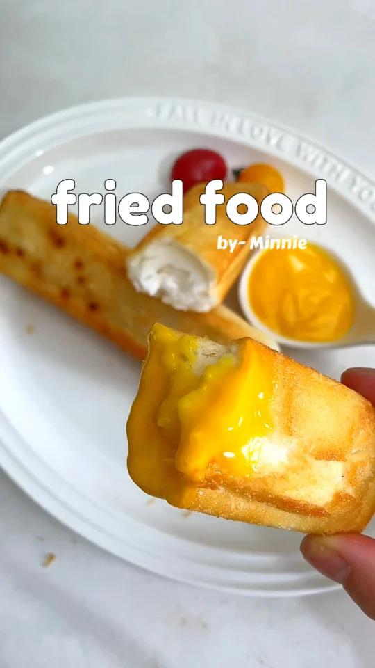 炸年糕配蜂蜜芥末酱,一绝!