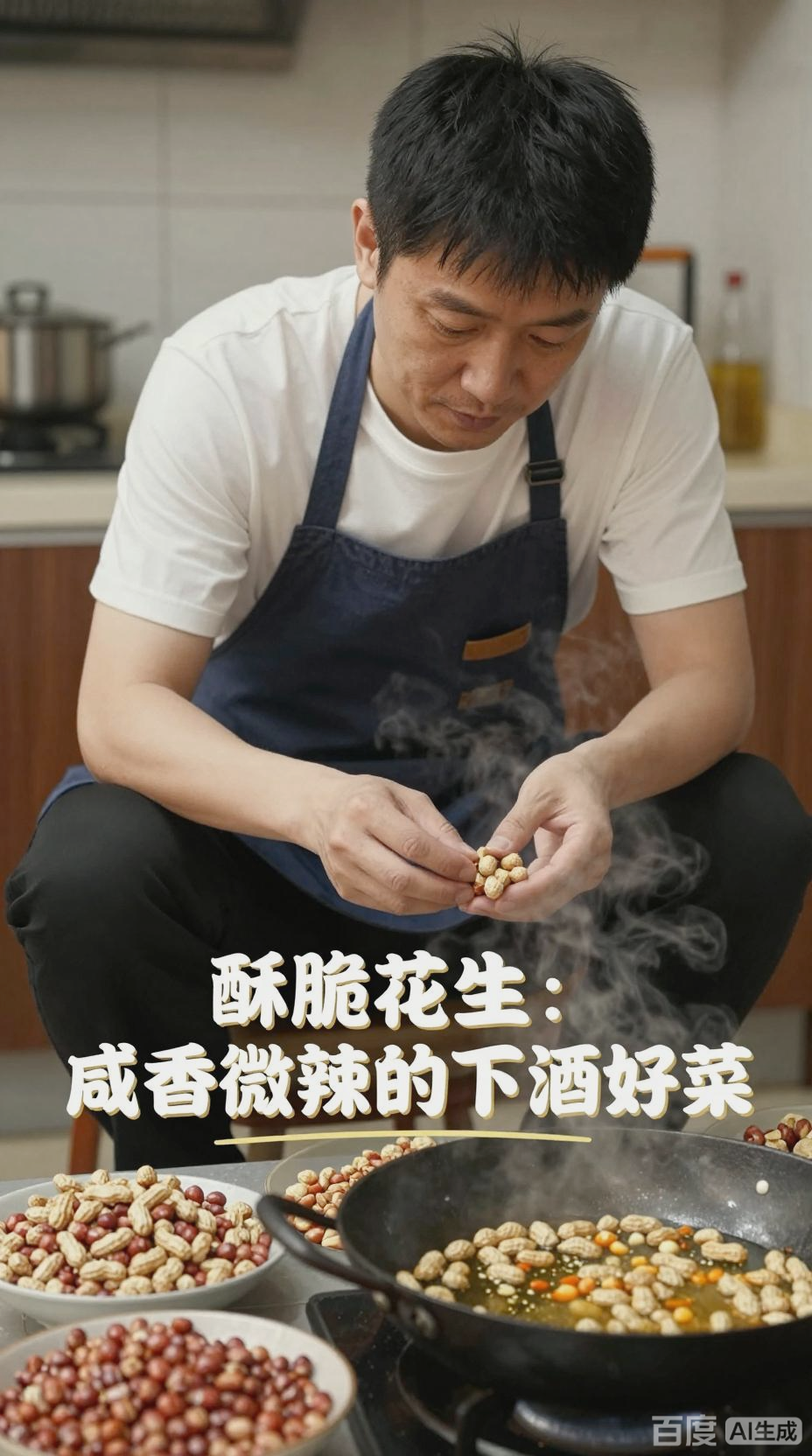 酥脆花生，咸香微辣的下酒好菜