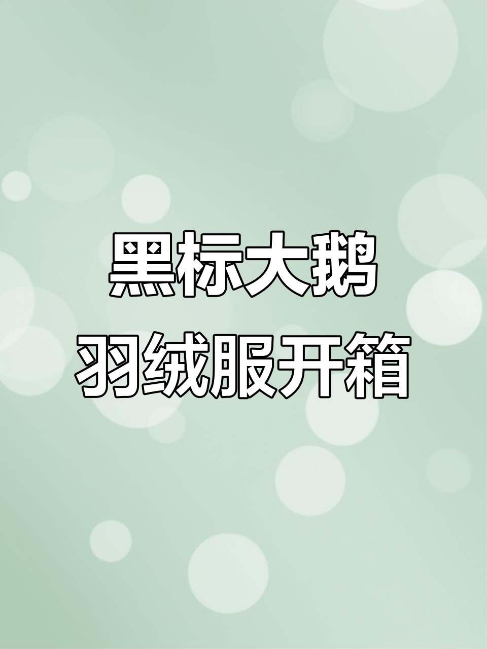 奢华黑标大鹅羽绒服开箱，细节与包装全解析