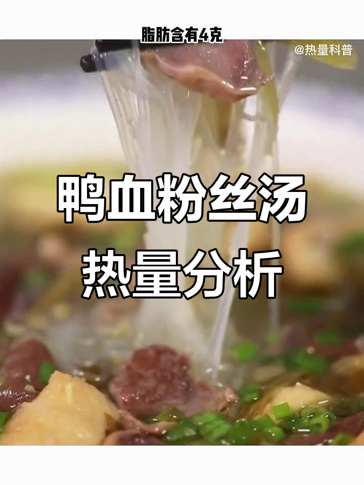 鸭血粉丝汤热量揭秘:一碗大约400卡,减脂期这样吃最合适
