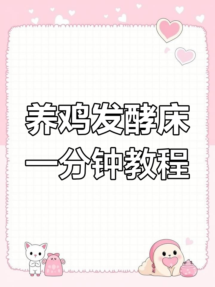 一分钟学会制作养鸡发酵床,简单步骤教你轻松搞定