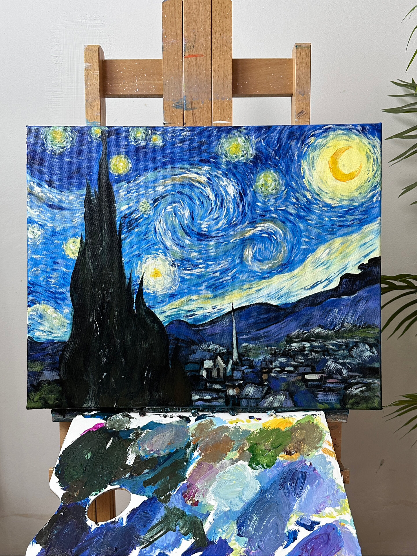 星月夜|丙烯手绘教程