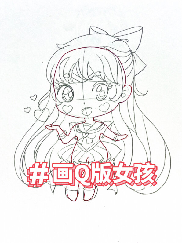 动漫新画法,填充轮廓画人物,超级简单哦