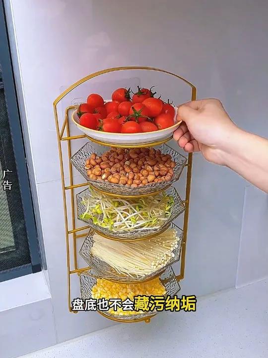 这是我用了五年的小架子,丈母娘让我帮他买了一个,做饭都变快了一个小时,大小不一样的菜盘都能
