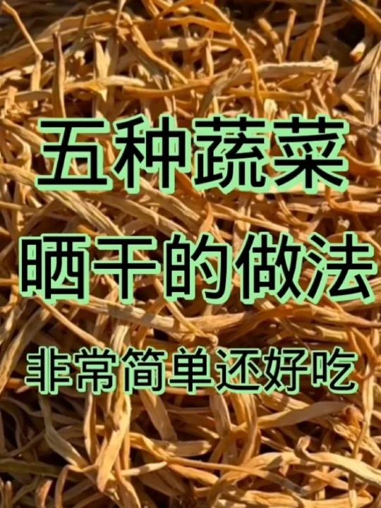 五种蔬菜晒干的做法