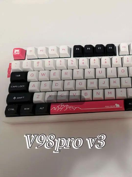 大配列机械键盘推荐,来自全新升级得Vgn v98pro v3 全新轴体,全新配色,办公码字