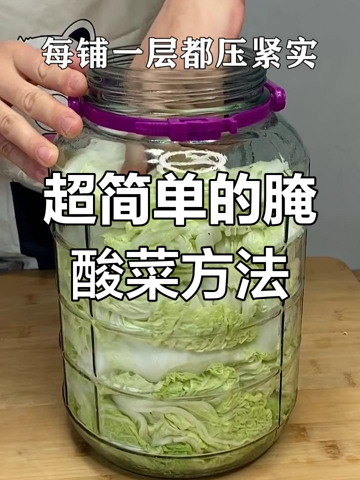 东北酸白菜的简单做法,不洗不放盐,十天左右就能吃