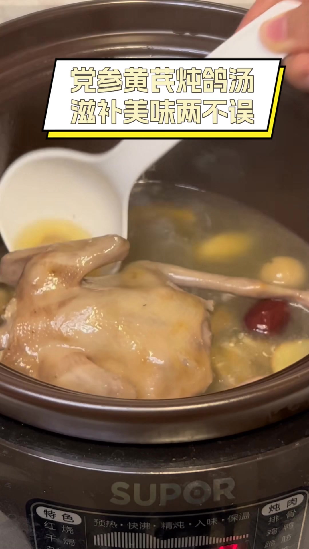 党参黄芪炖鸽汤,滋补美味两不误