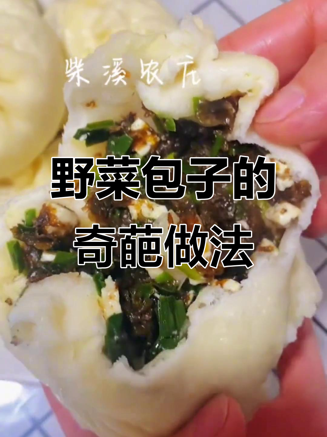闺蜜硬要搞这个包子,居然是野菜馅的!