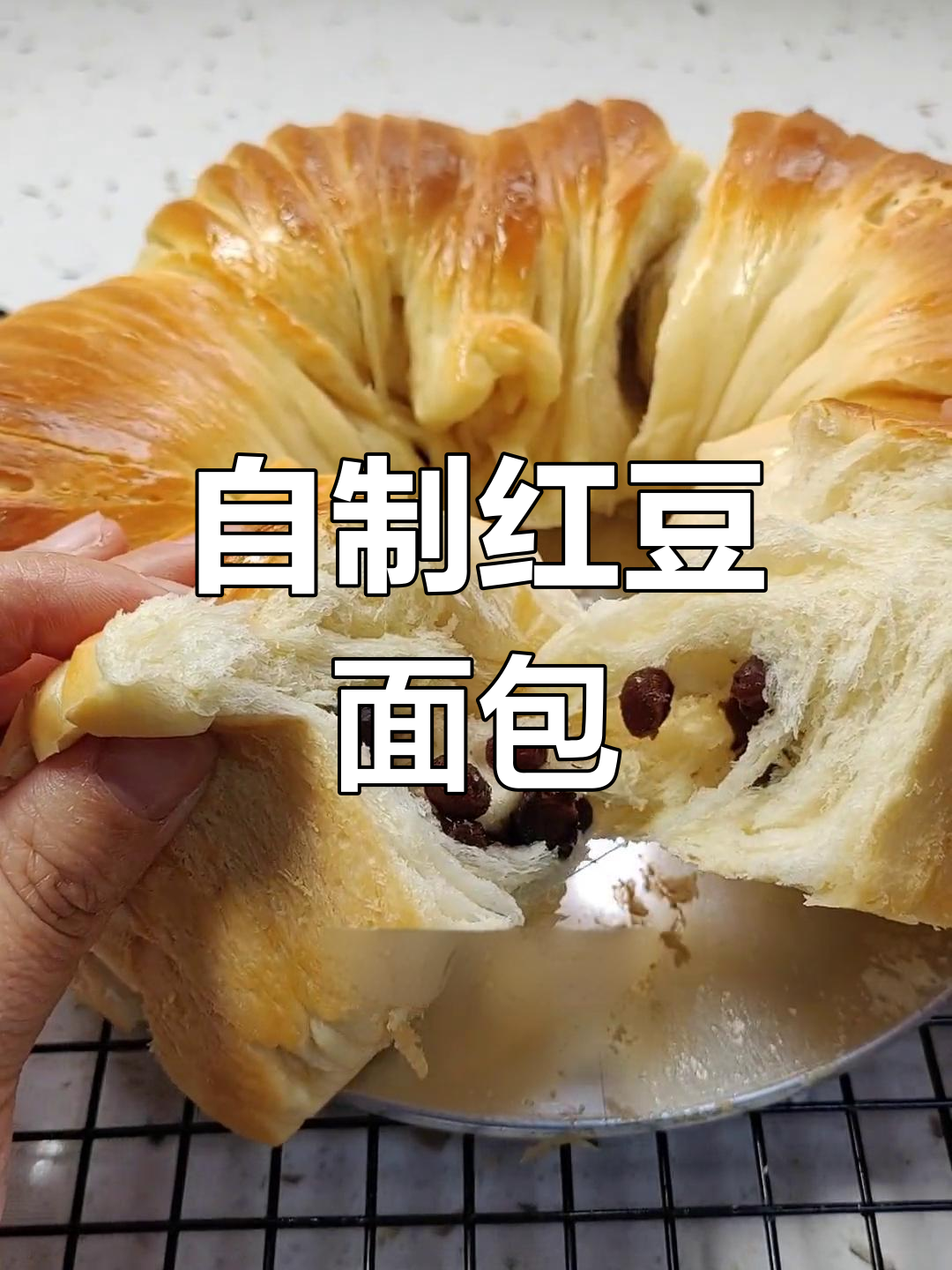 轻松自制红豆面包,松软香甜又拉丝