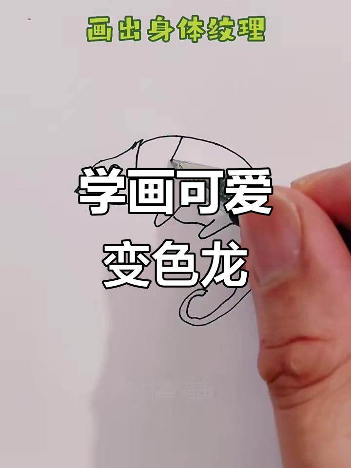 小朋友一起画变色龙,简单又有趣!