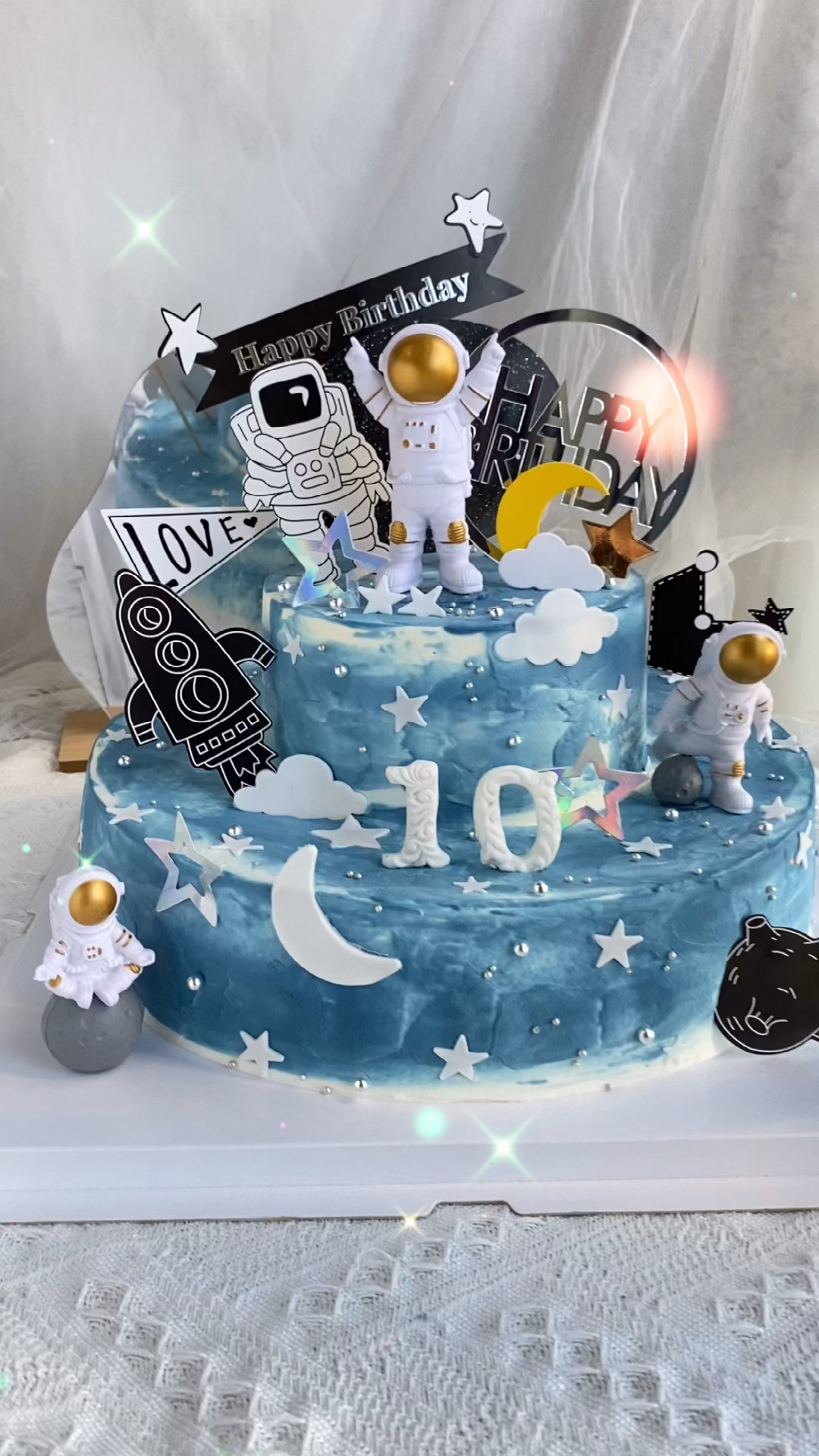 宇航员蛋糕十周岁男孩生日蛋糕男童10岁蛋糕
