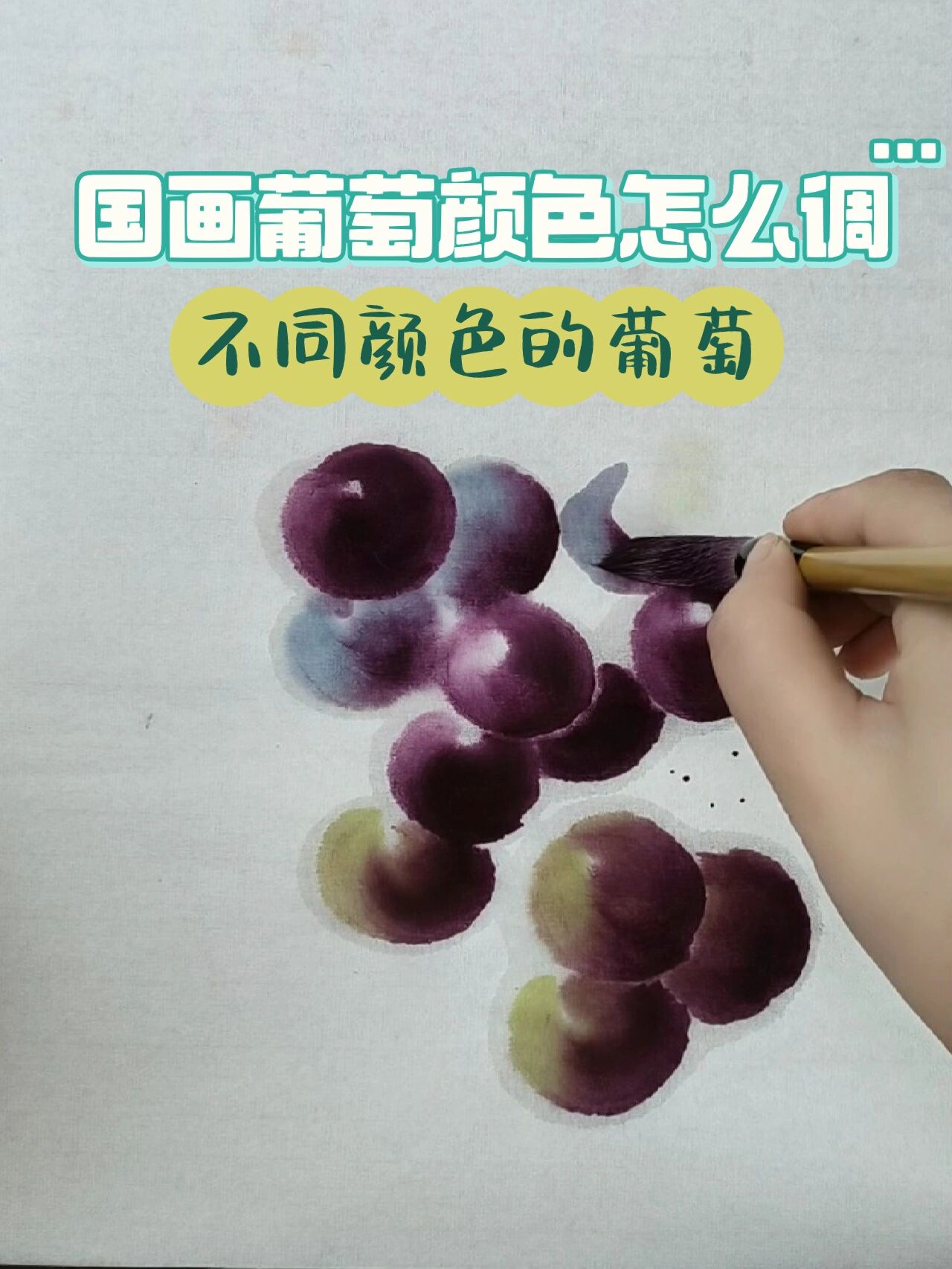 国画紫葡萄颜色怎么调?零基础学画必看