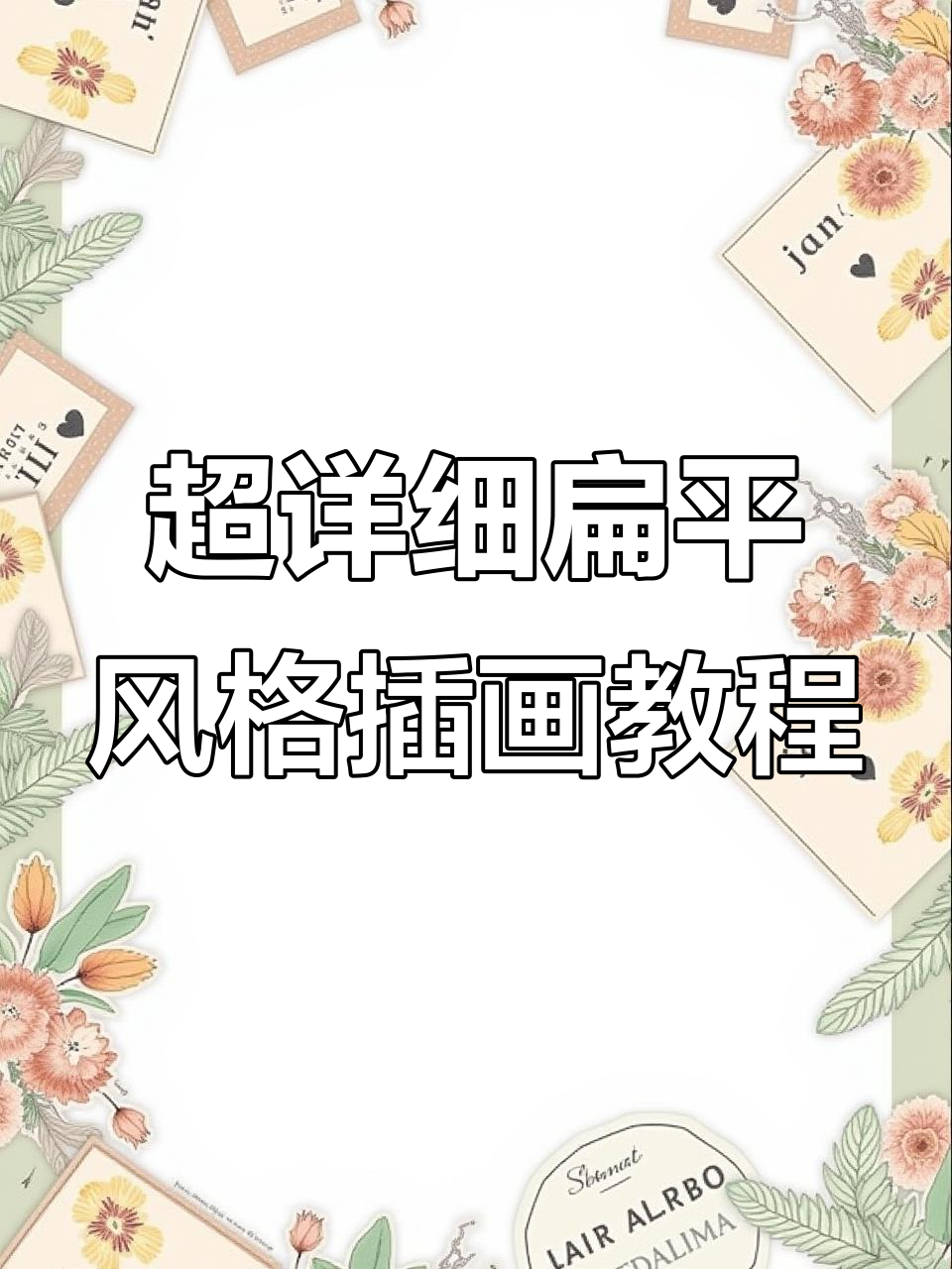 详细步骤教你画优雅女士,轻松掌握扁平风插画技巧