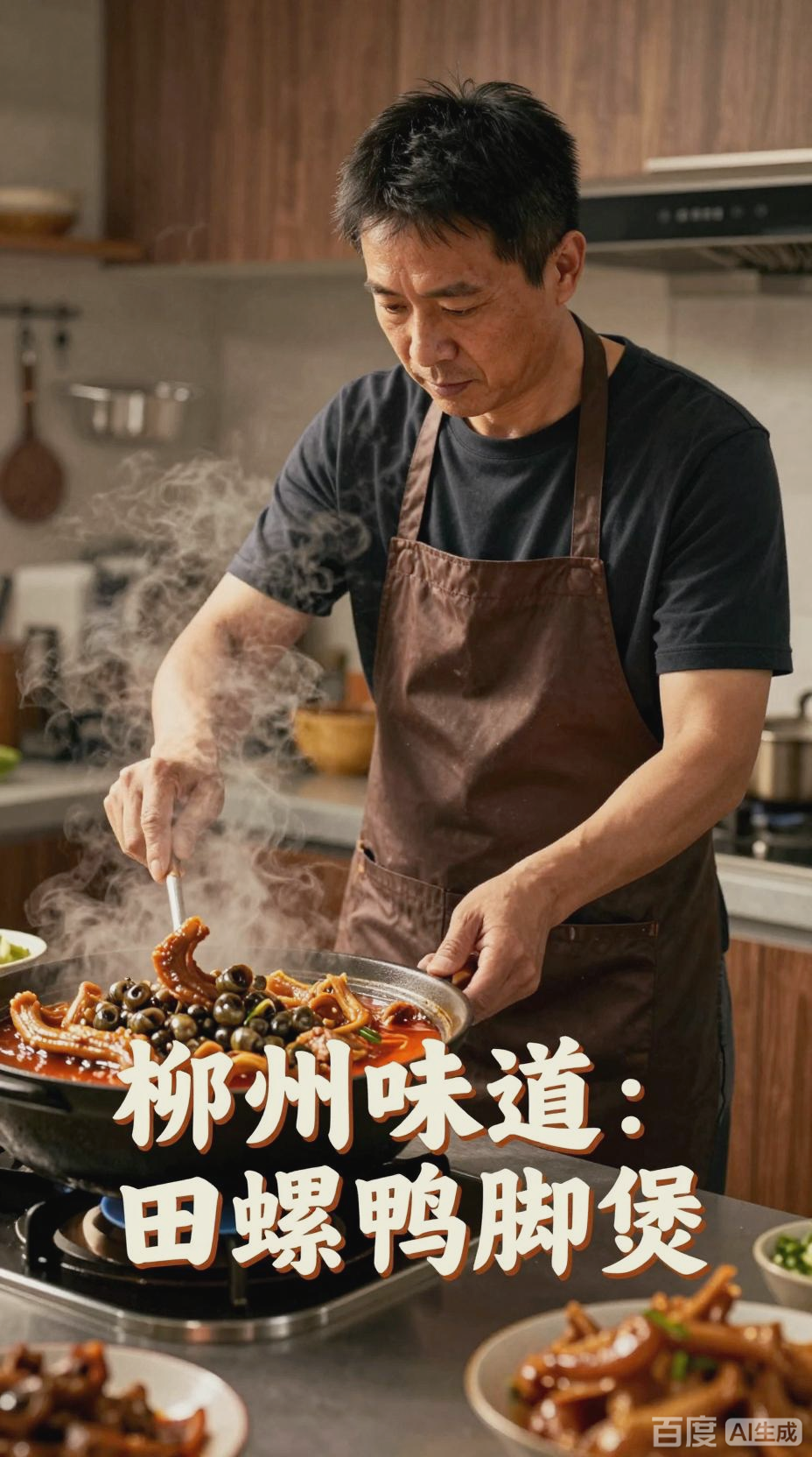 柳州味道，田螺鸭脚煲的制作