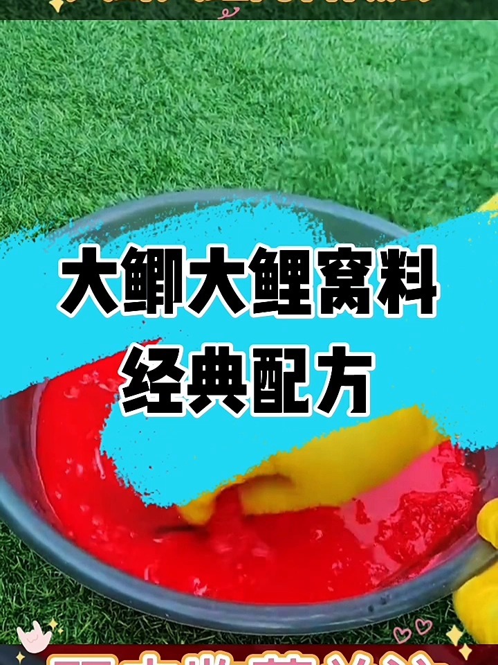 大鲫鱼鲤鱼经典自制窝料配方!