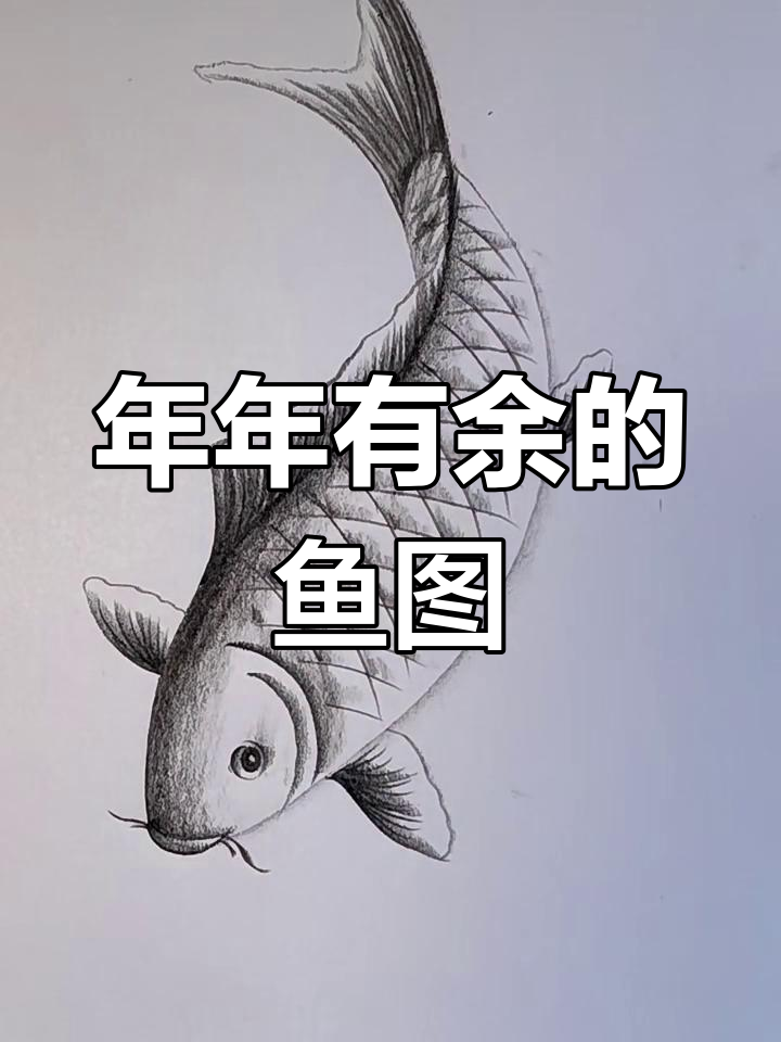 画一个年年有鱼的可爱图案,简单又有趣!