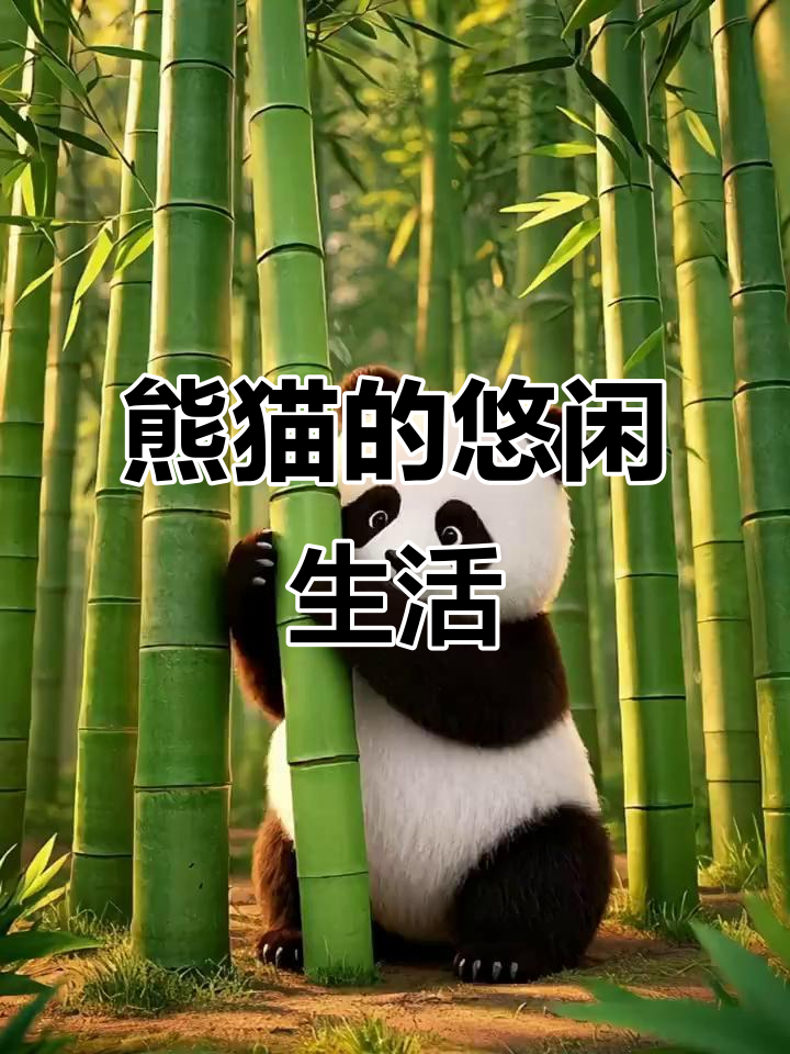 大熊猫吃竹子,抱不动就先放肚子里带回家