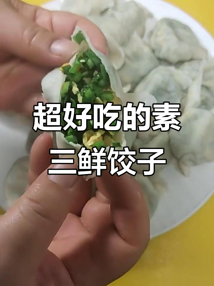 素三鲜水饺,韭菜鸡蛋海米馅儿超好吃