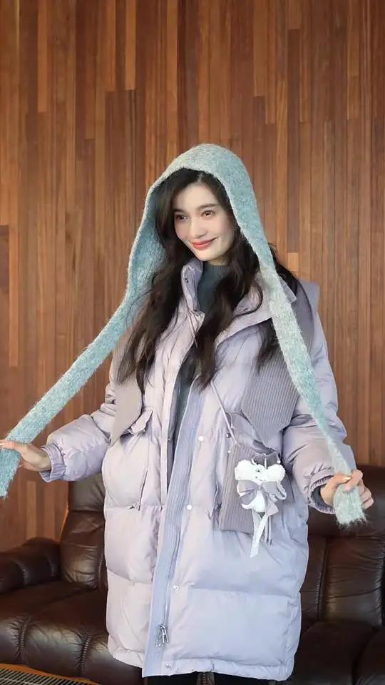 冬日秀场|穿可爱面包服变身甜甜女孩儿|多巴胺面包服保暖又可爱 可脱卸的围帽设计 兼具实用性