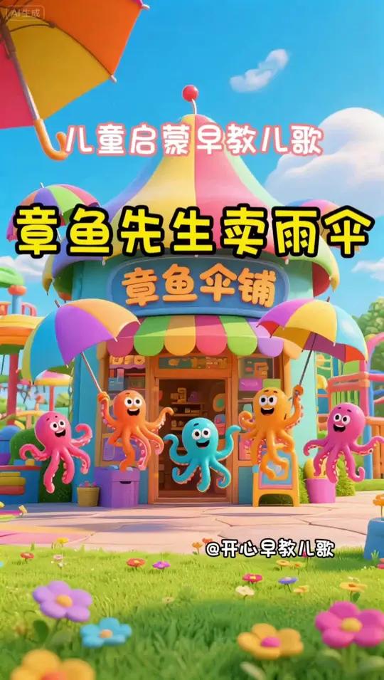 儿童启蒙早教儿歌-章鱼先生卖雨伞 儿童启蒙早教儿歌-章鱼先生卖雨伞,天空突然下起雨,哗啦啦