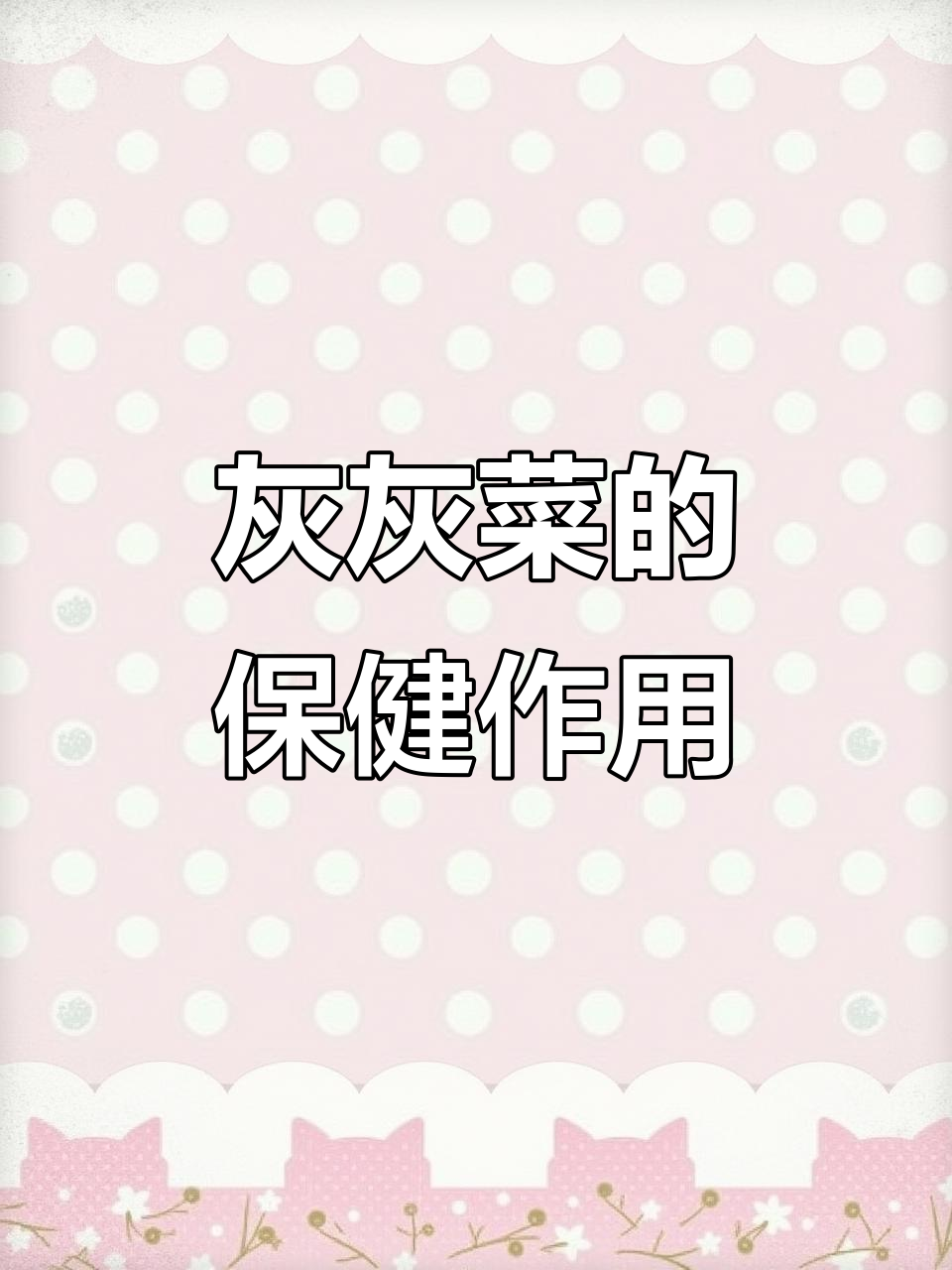 灰灰菜的药用功效与适宜人群,清热利湿防贫血