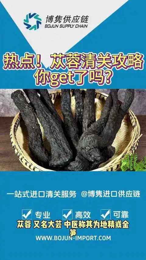 热点！苁蓉清关攻略，你get了吗？ 苁蓉，又名大芸，中医称其为地精或金笋，是极其名贵的中药