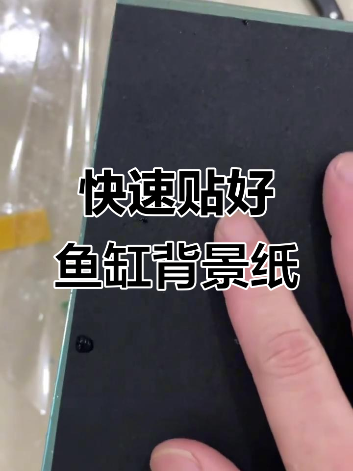 鱼缸背景纸轻松贴法，步骤超简单