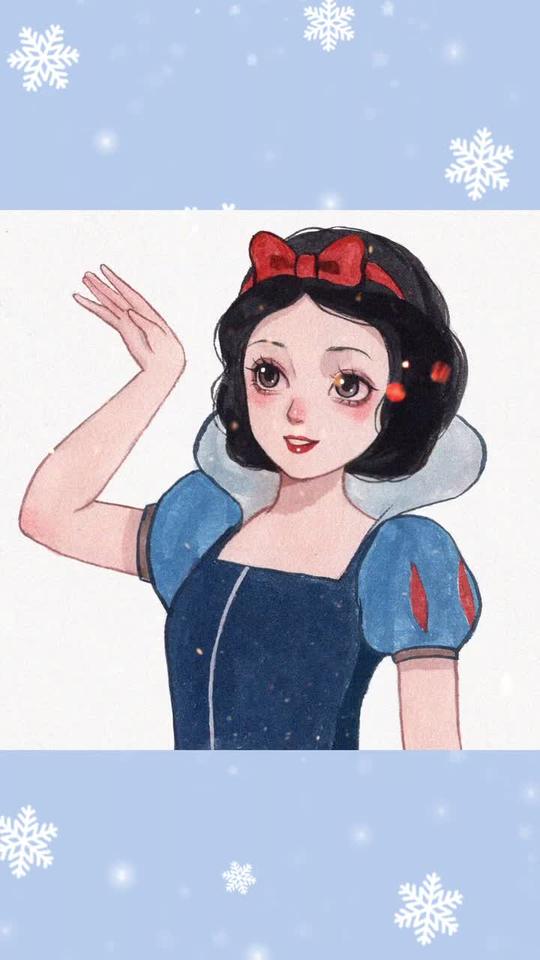 画出了心里的迪士尼小公主头像