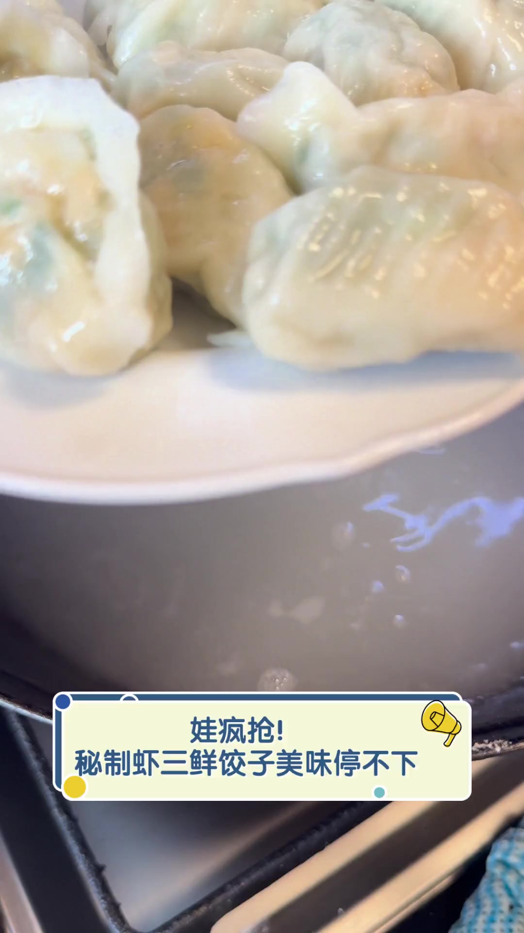 娃疯抢!秘制虾三鲜饺子美味停不下