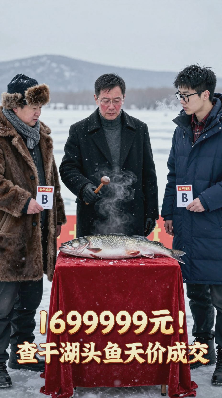 查干湖头鱼拍出天价