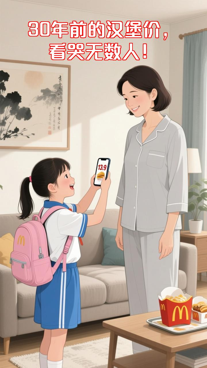 30年前妈妈舍不得吃的汉堡,如今女儿用零花钱请回她