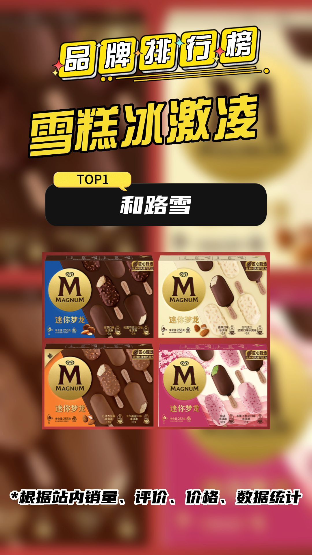 雪糕冰激凌推荐品牌排行榜