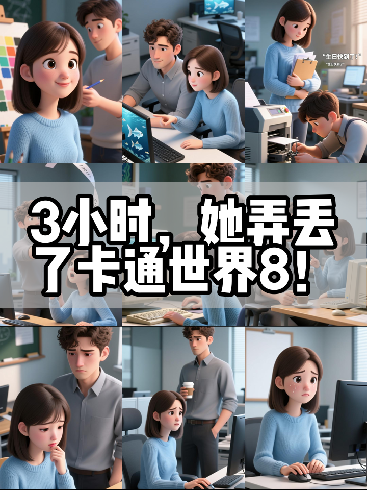 截止前3小时,她误删卡通世界8核心插画!