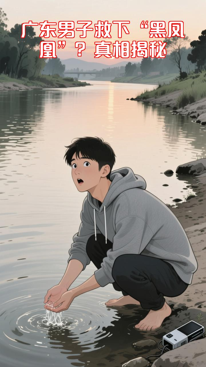 广东男子水中救下“黑凤凰”,蛇头鱼尾红眼睛,与传说一模一样2