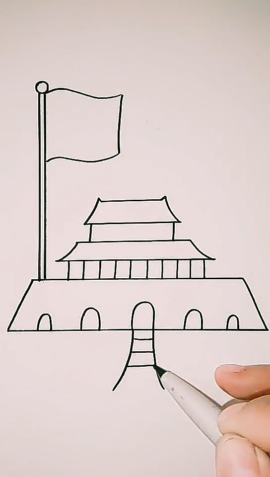 简笔画天安门