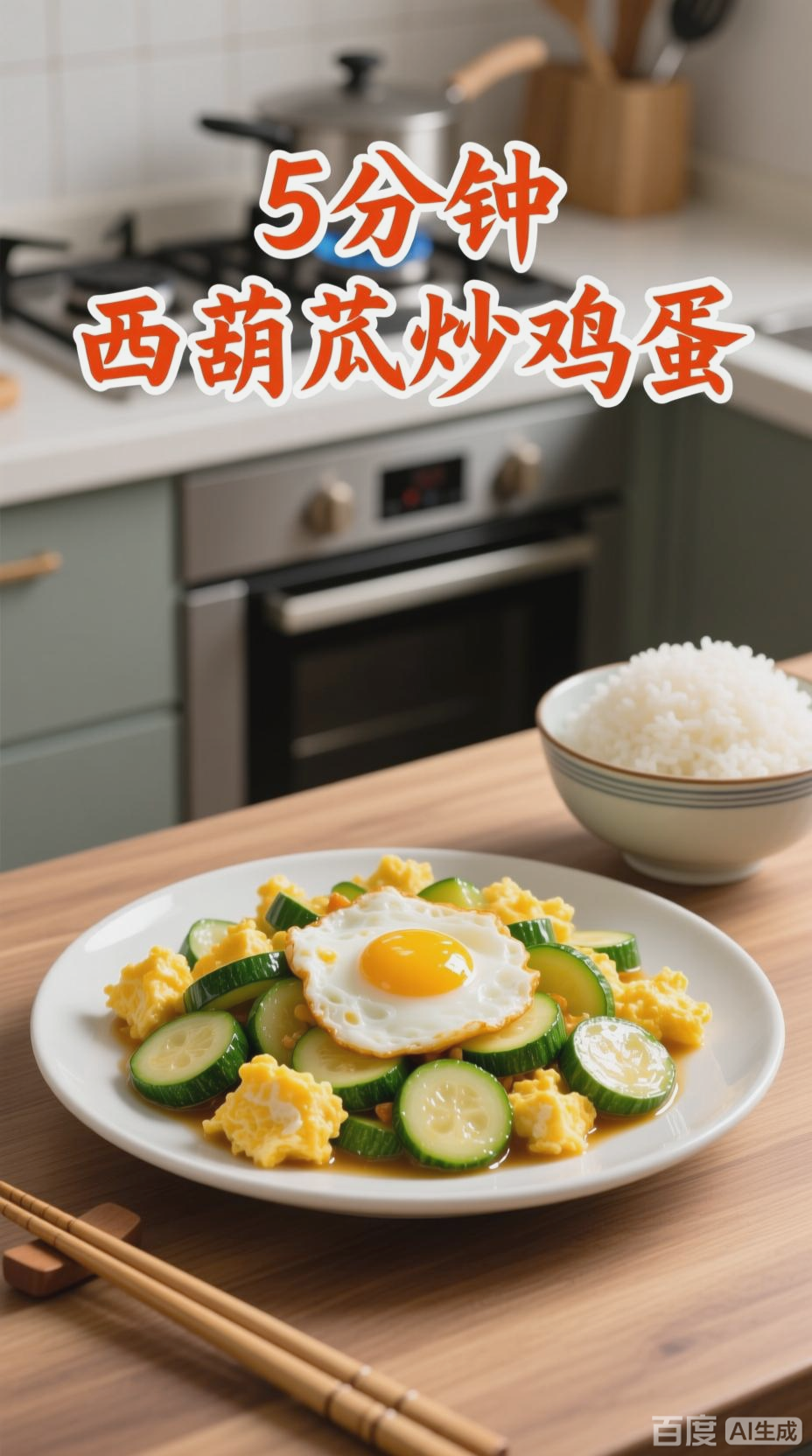 5分钟搞定西葫芦炒鸡蛋