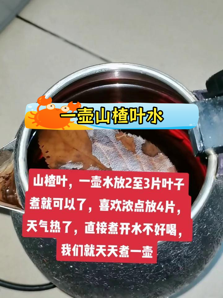 山楂叶水煮法,浓淡随喜好