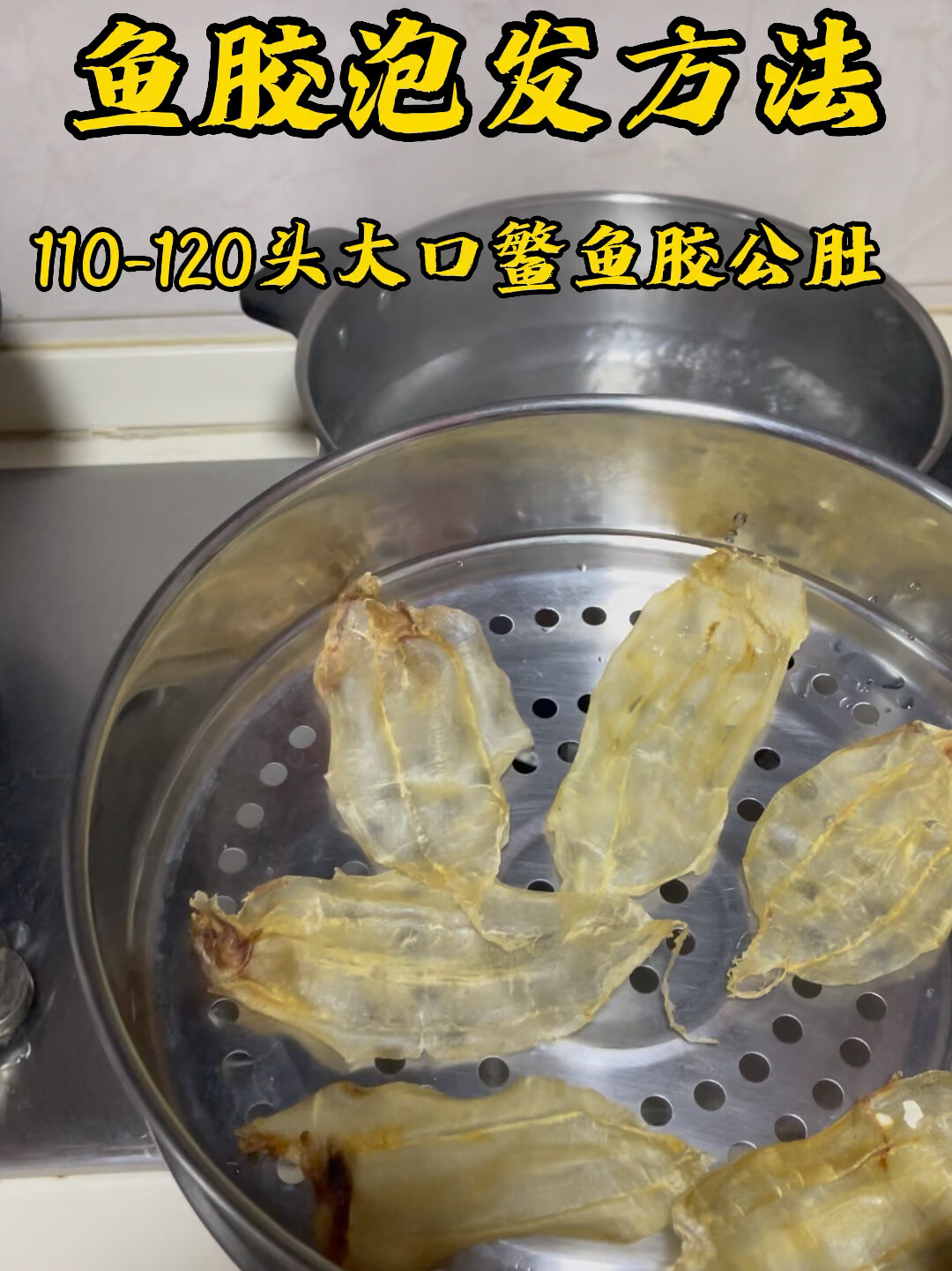 大口鳘鱼胶公肚110-120头泡发方法