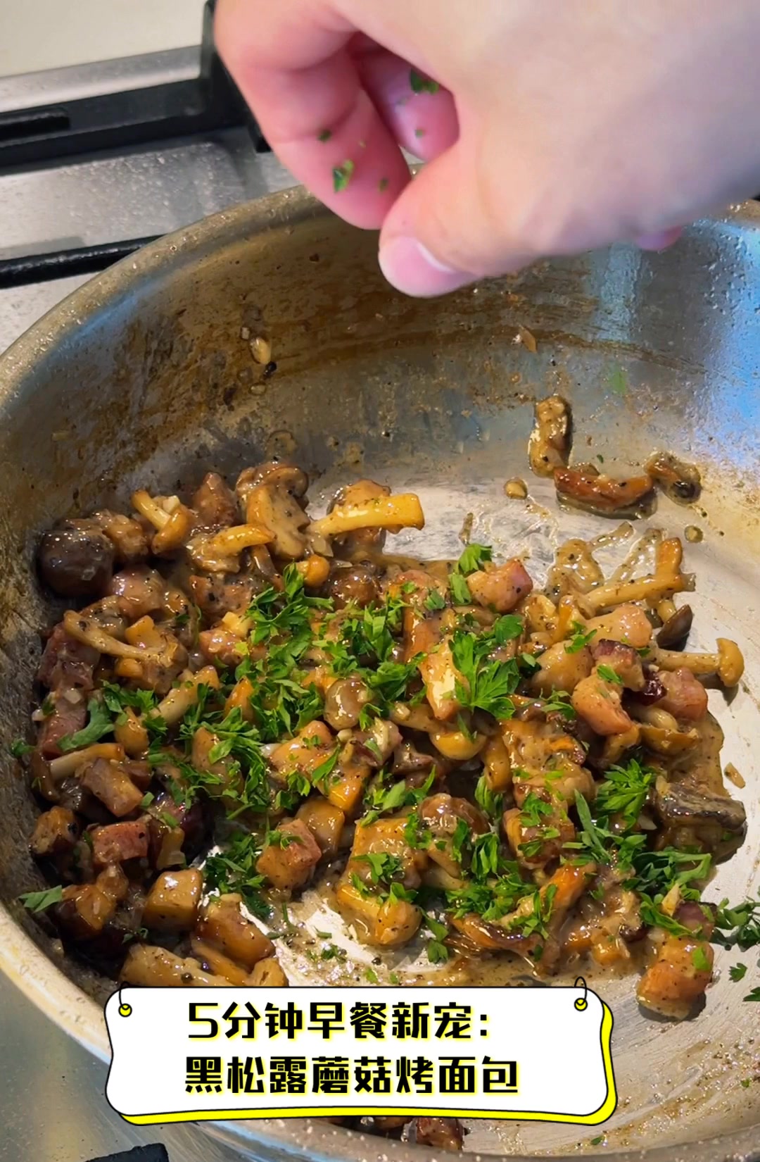 5分钟早餐新宠:黑松露蘑菇烤面包