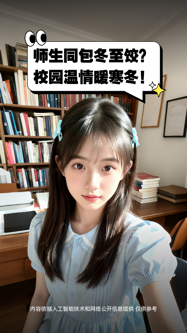 师生同包冬至饺?校园温情暖寒冬!