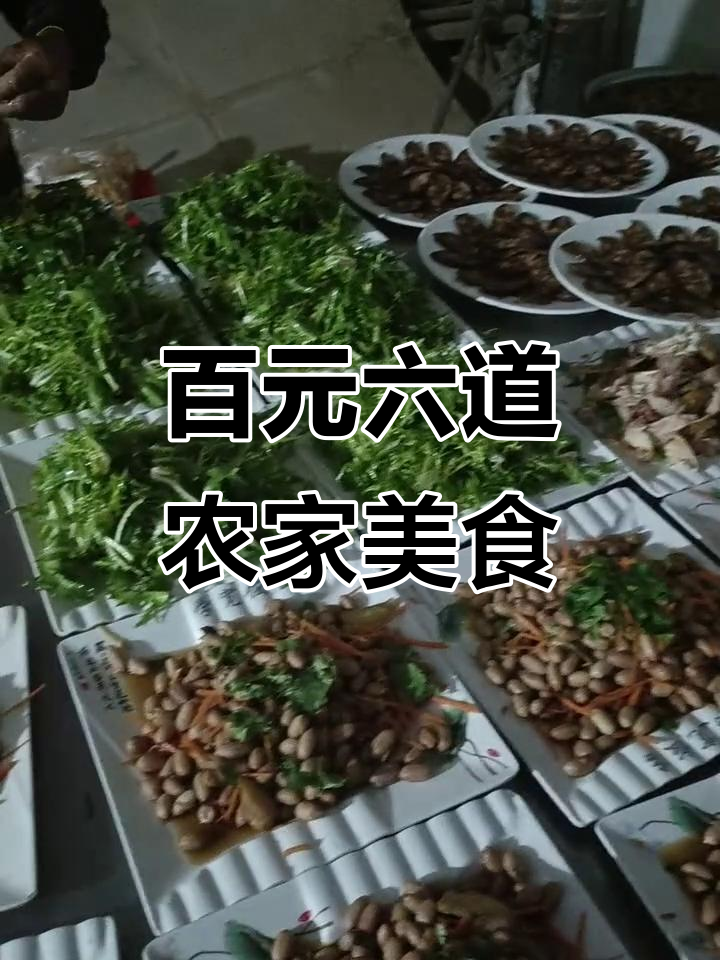 农村大席:100元六个菜两汤,丁香鱼花生米银耳炒片全上桌