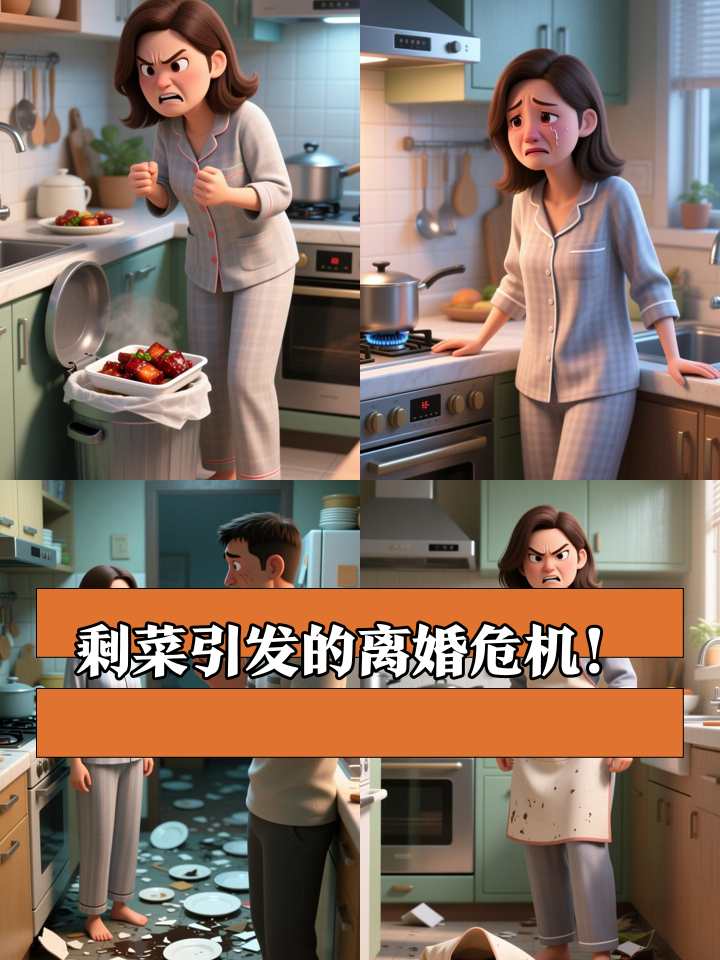 丈夫偷倒剩菜被发现，妻子当场提出离婚！