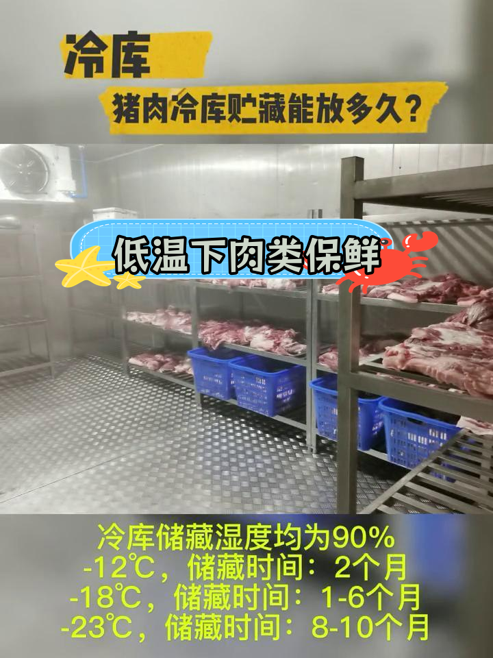 猪肉冷库储存时间与温度关系