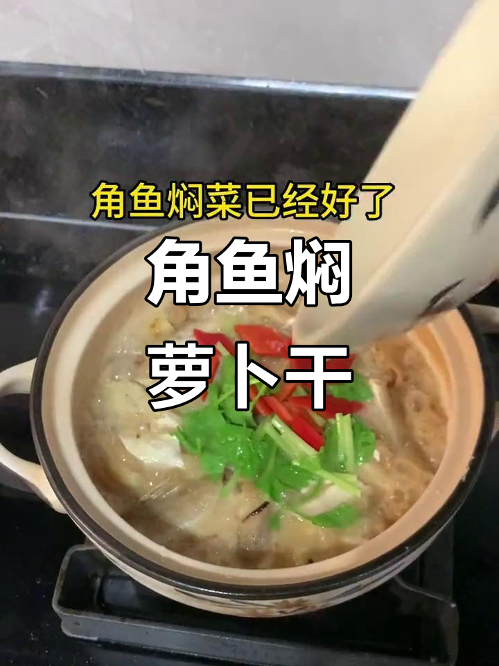 潮汕角鱼焖萝卜干,家常美味做法大揭秘