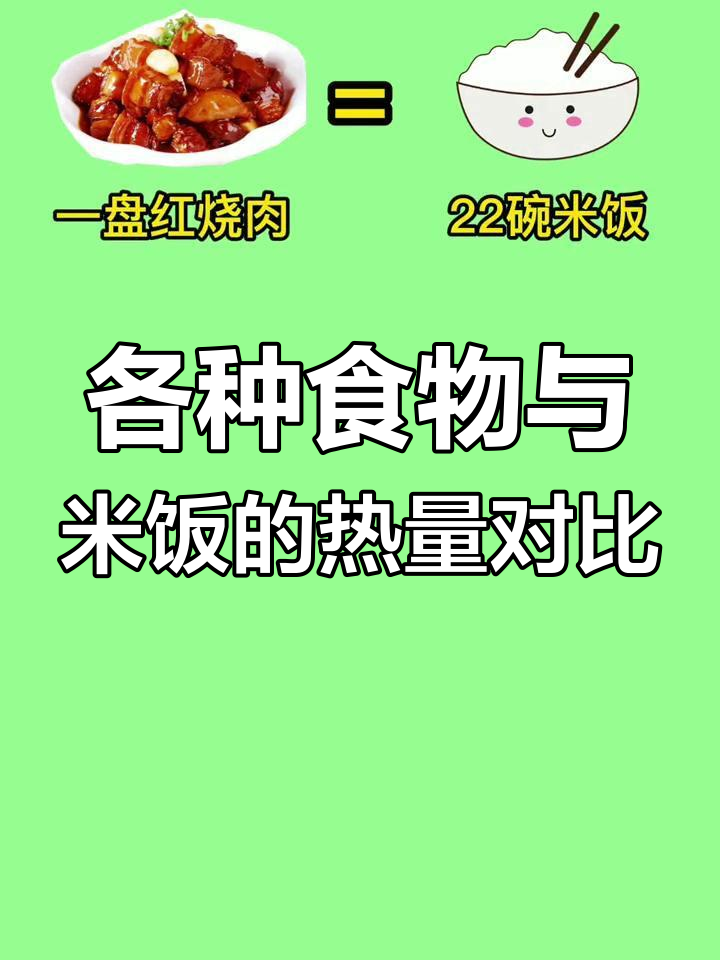 米饭热量大揭秘,这些食物等于多少碗米饭?